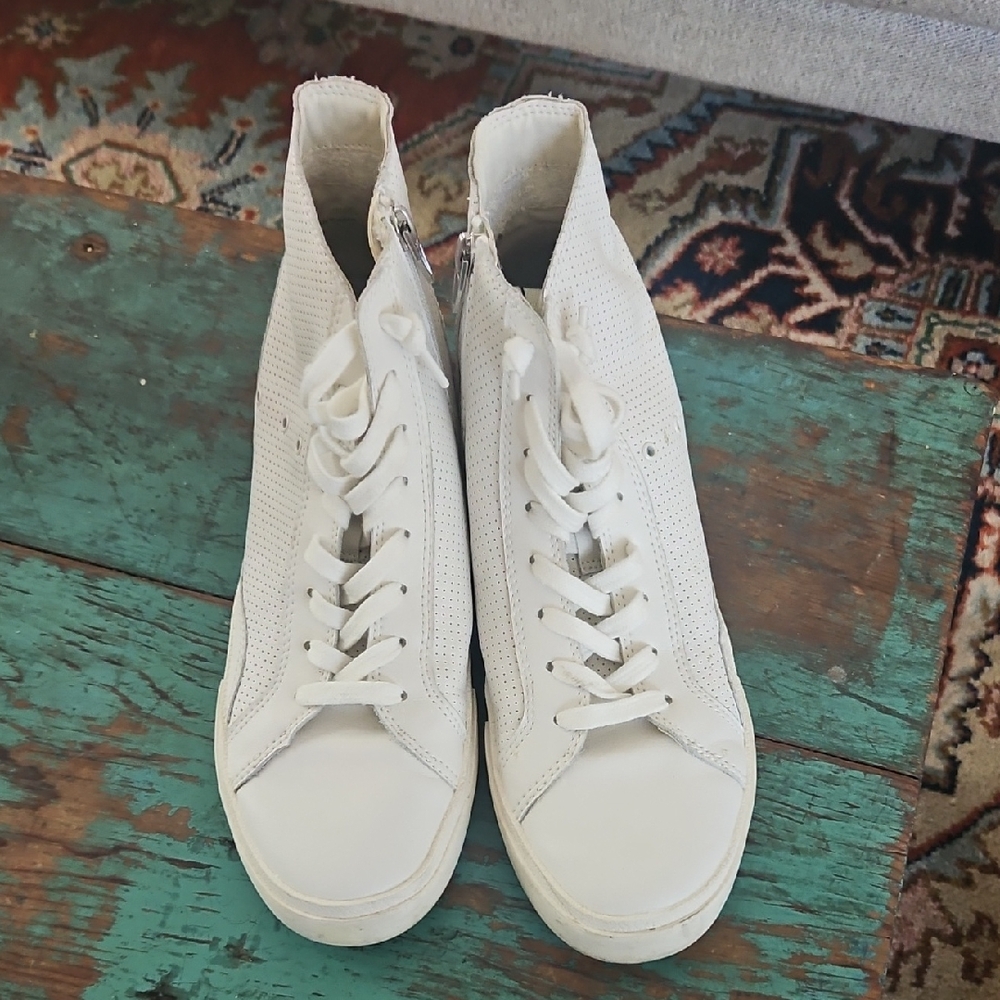 Dolce Vita Zohara White High-Top Sneakers Canvas